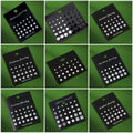 12 Pairs Set Stainless Steel Stud Earrings with Gemstone Buds Round Earrings Unisex Fashion Jewelry Gifts