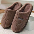 Winter Plush Slippers for Couples - Thick Sole Anti-Slip House Shoes, Warm Fleece-Lined Indoor Slides for Men & Women