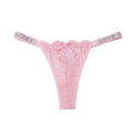 Lingerie Crystal Lace Flower Panties Cotton Crotch Low-waist Seamless Thong Underpants Embroidery Bikini Underwear Women Gifts