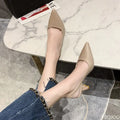 2025 Summer new pointed high heels Women's sandals Casual Shallow mouth shoe Fashion elegant ladies shoes Zapatillas Mujer ﻿
