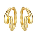 Original 2026 S925 Sterling Silver Zircon 18K Gold Lining Vintage Hoop Earrings for Women Birthday Party Wedding Gift Jewellery
