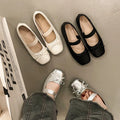 Vintage Spring Slip On Women Ballet Flats Comfort Square Toe Soft Sole Leather Shoes Ladies2026Dress Mary Jane Shoes