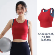Women's Workout Sports Bra Summer Breathable Racerback Yoga Running Top