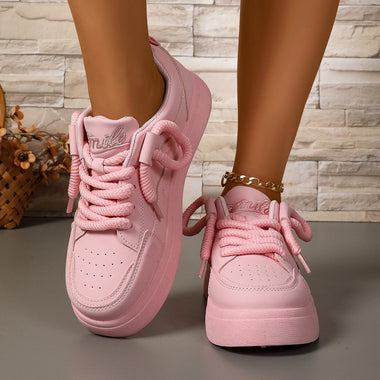 Women's Sneakers 2025 Autumn and Winter New Fashion Design Flat Shoes Thick-soled Bread Shoes Student Versatile Casual Sneakers