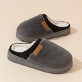 Platform Fluffy Slippers For Women Men House Flats Fashion Warm Plush Winter Cotton Shoes Ladies Indoor Home Casual Footwear