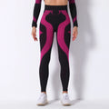 High Stretch Seamless Quick Drying Woman Yoga Pants Peach Buttocks Push Up Women Leggings Stripe Running Pants