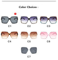 Fashion Women Oversized Sunglasses Gradient Brand Designer Eyewear Female Sun Glasses UV400 ﻿