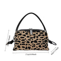 Women'S Handbag 2026 Small Square Bag Leopard Print Design Minimalist Shoulder Bags Commuter Frosted Mini Crossbody Bags