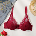 Women Lace Underwire Unpadded Bra Push Up Demi Cup Sexy Lingerie Comfortable Full Support T-Shirt Bras for Daily Wear