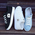 New Style Comfortable Casual Flat White Shoes Canvas Low-top Cross-strap Lightweight Sports Shoes for Women