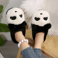 New Autumn and Winter Cartoon Cute Cotton Slippers for Women, Comfortable Non-Slip Flat Closed-Toe Slippers