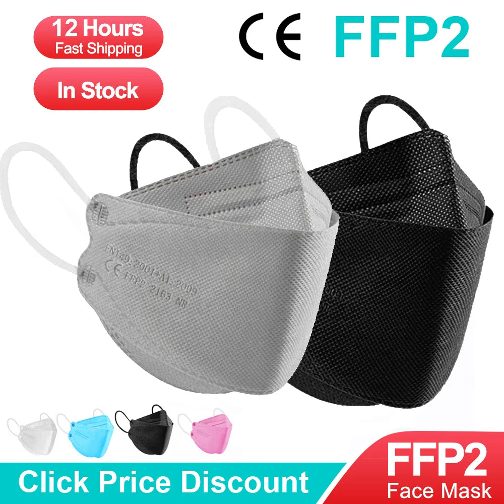 Face mask KN95 FPP2 CE Protective Mask Anti Dust Mask Mouth Mascarillas 4 Layers Mask FFP2 Face Mask KN95 Facial Masks Filter Mask Respirator