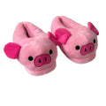 Women's Cute Cartoon Pig Shoes Winter Warm Heel Cover Home Floor Slippers Soft Fur Indoor Fluffy House Bedroom Silent Shoes