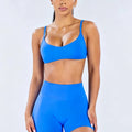 HISTELLO Impact Sports Bra Women Open Back Fitness Top Removable Pads Gym Moisture Wicking Workout Wear Running Pilates Yoga Bra