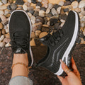 2026 New Fashion Women Double Layer Pattern Sneakers Light Breathable Nonslip Lace Up Casual Walking Shoes Daily Commute Outdoor
