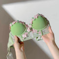 Lingerie Sexy Thin Lingerie Lace Embroidery fFower Underwear Bra Underwear Set French Sweet Girlish Bra And Panty