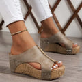 2025 Sandals Shoes Women Summer Soft Women Shoe Slides Women's Sandals Wedge Shoes Woman Platform Heels Slippers Women Footwear