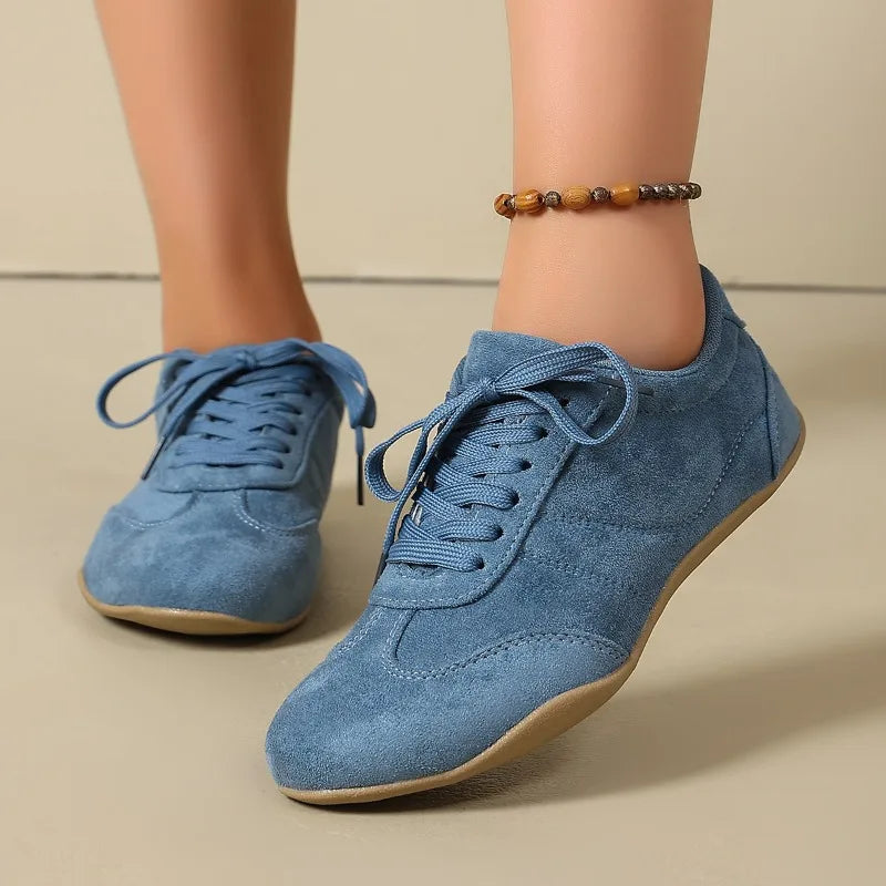 Fall 2026 New Sneaker Round Toe Lace-Up Super Soft Flats