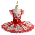 Dress Children Professional Ballet Tutu For Kids Girls Red Swan Lake Ballet Dance Clothes Adult Pancake Ballerina Figure Skating Dress
