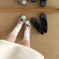Fashion Silk Women Ballet Flats Shoes Luxury Designer Shallow Female Round Toe Butterfly-Knot Ladies Slides Shoes
