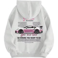 2026 New men's and women's high-quality fashion trend car printed loose comfortable classic retro hip-hop sweatshirt  hoodie