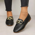 2026 Hot Sale Women Flat Shoes Outdoor Metal Decor Slip on Soft Sole Shallow Loafers .Comfortable Casual Walking Shoes for Women