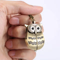 Fashion Vintage Men Women  Alloy Retro Owl Shape Clock Pendant Long Necklace Chain Watches Birthday Gifts