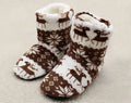 Home Slippers Boots Womens Winter Warm Indoor Christmas Elk Fur Contton Plush Anti Skid Non Slip Soft Deer Female Floor Shoes