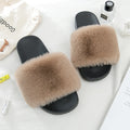 Women Slippers Faux Rex Rabbit Fur Slippers Slides For Women Luxury Designer Sandals On Summer Furry Slippers Flip Flops Shoes Plus Size Shoes