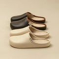 Plush Lined House Slippers With PU Leather Upper And EVA Sole For Women And Men