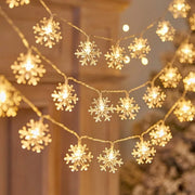Party Christmas Snowflake String Lights LED Fairy Lights USB/Battery Powered Garland 2024 New Year's Wedding Party Xmas Decorations