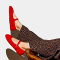 Solid Color Velvet Mary Janes Shoes for Women Spring Autumn Casual Streetwear Ballet Flats Buckle Strap Ladies Shoes Footwear
