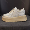 8CM Height Increasing Womens Shoes Fashion Causal Non-slip Sport Footwears Chunky Designer Vulcanized Lace-up Sneakers Zapatos