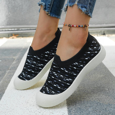Women's Shoes 2026 Double-Color Women's Shoes, Mesh-Ventilated Lightweight and Comfortable Single Knitted Shoes