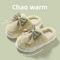2025 Women's Cotton Slippers Indoor Home Anti-Slip Thick Bottom Fluffy Slip-On Slippers Comfortable Home Shoes for Autumn Winter