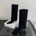 2026 Trend Designer Retro Stilettos Women's Modern Boots New Autumn and Winter Pointed Over-the-knee Slim Shoes Zapatos De Mujer