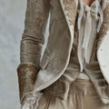 2026 European Women Flare Sleeve Blazer Velvet Pocket Print Notch Lapel Long Sleeve Suit Jacket