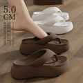 Height-increasing Platform Slippers 5CM EVA Soft Sole Beach Sandals Non-slip Lightweight Women's Flip Flops Everyday Outfits