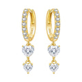 Original 2026 S925 Sterling Silver Zircon 18K Gold Lining Vintage Hoop Earrings for Women Birthday Party Wedding Gift Jewellery