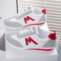 Round Head Deep Mouth Sneakers Light Versatile Breathable Cross Lace Casual Sports White Shoe Tennis Sneaker