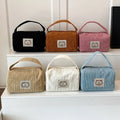 Plush Cosmetic Bags for Women Cute Soft Handbag Summer Fashion Large Capacity Trendy Storage Bag with Handle for Daily & Travel