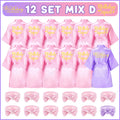 6-14Set Spa Party Robes for Girls Spa Robes Gowns Kids Birthday Party Favors Sleepover Kimono Robe Slumber Pyjama Party Favor