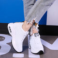 Women's Platform Mesh Breathable Sneakers Womens Spring New Casual Wedge Basket Shoes Tennis Female Thick Woman Summer Trainers