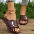 Women's Sandals Summer 2024 Hollow Out Wedge Slippers Women Comfy Breathable Platform Sandals Woman Non Slip Flip Flops