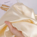 Lustrous Satin Fabric Plain Thickened Crystal Satin Fabric By The Meter for Clothes Decoration Sewing Lustrous Wedding Dress Textile Breathable Smooth