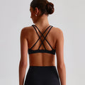 Cross Straps Sports Bra High Impact Fitness Bra Women Gym Yoga Crop Top Vest Workout Bralette Plus Size Underwear With Chest Pad