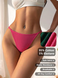 11Pcs Sexy Women‘s Thongs Low Waist Panties Underwear Solid Girls Briefs Cotton G-String Breathable Ladies Panty Female Lingerie
