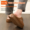 Winter Warm Plush Slippers Waterproof Non - Slip Thick Fur Indoor Outdoor Home Shoes Cozy Cold Weather Footwear for Men Women