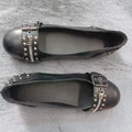 Flat Shoes Woman 2026 Spring New Shallow Mouth Flat Bottom Loafers Women's Rivet Leather Shoes Women's Flats and Loafers