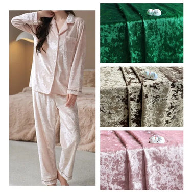Pajamas Velvet Fabric Elastic Gloss Velvet Fabric By The Meter for Clothing Pajamas Dress Skirt Sofa Throw Pillow Tablecloth DIY Sewing Velour Cloth